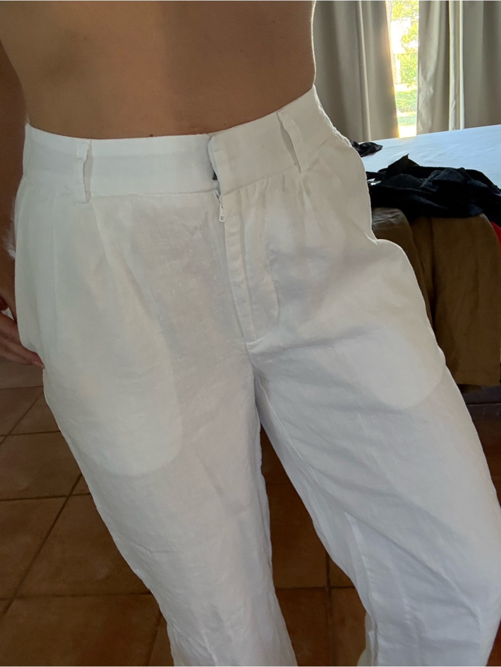 Quince White  Linen Trousers